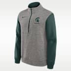 Sudadera de cuello redondo universitaria Nike de medio cierre para hombre Michigan State Club