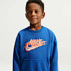 Conjunto de 2 piezas con sudadera de cuello redondo de tejido Fleece Snow Motion para niños talla pequeña Nike Sportswear