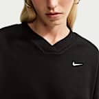 Nike Studio Fleece Medium Weight Women's Oversized V-Neck Top
