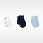 Nike Baby Swoosh Ankle Gripper Socks (3-Pairs)