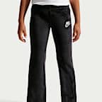 Conjunto de 2 piezas de leggings de tejido velour acampanados para niños talla pequeña Nike