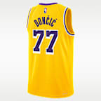 Luka Dončić Los Angeles Lakers Icon Edition Big Kids' Swingman Jersey