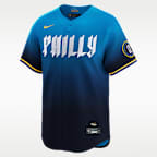 J.T. Jersey Nike Dri-FIT ADV de la MLB Limited para hombre Realmuto Philadelphia Phillies City Connect