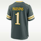 Jersey Nike de la NFL Game para hombre Micah Parsons Green Bay Packers Rivalries Collection