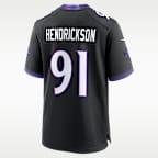 Trey Hendrickson Baltimore Ravens Men's Nike NFL Game Jersey