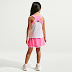 Conjunto de dos piezas con skort Dri-FIT Colorblocked para niños talla pequeña Nike