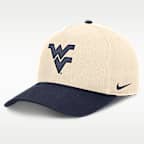 West Virginia Campus Prep Rise Men's Nike College A-Frame Adjustable Hat