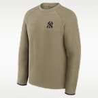 Sudadera de cuello redondo sin cierre Nike de la MLB para hombre New York Yankees Tech Fleece