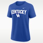 Playera universitaria Nike para mujer Kentucky Arch Logo