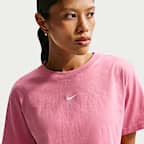 Playera de manga corta holgada cropped para mujer Nike Sportswear Classic