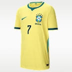 Jersey de futbol Nike Dri-FIT ADV de la selección de Brasil local 2026 Match Vinícius Júnior para niños talla grande