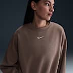 Sudadera sin cierre de cuello redondo extra oversized para mujer Nike Sportswear Phoenix Fleece