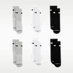 Nike Kids' Dri-FIT Elevated Everyday Crew Socks (6 Pairs)