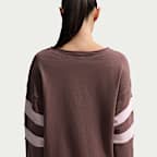 ナイキ スポーツウェア クラブ フリース ウィメンズ オーバーサイズド Vネック スウェットシャツ