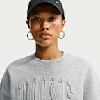 Nike Studio Fleece Medium Weight Women's Oversized Embossed Crew