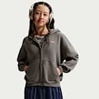 Nike Sportswear Studio Fleece Oldrr Kids' (Girls') Oversized Full-Zip Hoodie