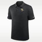 San Francisco 49ers Rivalries Collection Sideline Victory Striped Men's Nike Dri-FIT NFL Polo