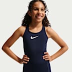 Traje de baño con piernas y espalda deportiva para niña talla grande Nike Swim HydraStrong