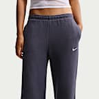 Nike Studio Fleece Medium Weight Women's Mid-Rise Wide-Leg Pants