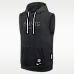 New Orleans Saints Sideline Men's Nike Dri-FIT NFL Sleeveless Pullover Hoodie