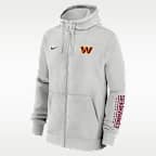 Sudadera con gorro Nike de la NFL de cierre completo para hombre Washington Commanders Club