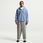 Fleecehuvtröja Nike Solo Swoosh med hel dragkedja för män