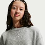 Nike Sportswear Studio Big Kids' (Girls') Oversized Crew-Neck Sweatshirt