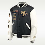 San Francisco 49ers Rivalries Collection Men's Nike NFL Full-Snap Varsity Jacket