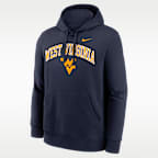 Sudadera con gorro sin cierre universitaria Nike para hombre West Virginia Arch