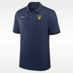 Polo Nike Dri-FIT de la MLB para hombre Milwaukee Brewers Authentic Collection Striped Victory