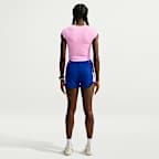 Playera de correr de manga tipo casquillo Dri-FIT para mujer Nike Tempo Swoosh