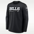 Sudadera de cuello redondo sin cierre Nike de la NFL para hombre Buffalo Bills Salute to Service Sideline Coaches
