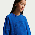 Suéter de cuello redondo para niños talla grande Nike Sportswear