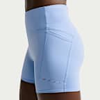 Nike Swift Pantalón corto de running de 10 cm ceñido, con talle alto y bolsillos - Mujer