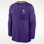 Minnesota Vikings Sideline Coach Men's Nike Dri-FIT NFL Long-Sleeve Top