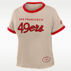 San Francisco 49ers Rewind Ringer Mod Women's Nike NFL Cropped T-Shirt