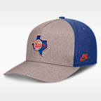 Gorra Nike de la MLB ajustable con estructura A-Frame para hombre Texas Rangers Cooperstown Rise