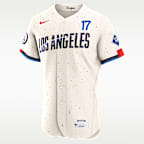 Jersey Nike de la MLB Authentic para hombre Freddie Freeman Los Angeles Dodgers City Connect