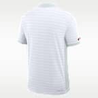 Polo Nike Dri-FIT de la MLB para hombre Atlanta Braves City Connect Striped Victory