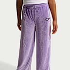 Conjunto de 2 piezas de pants y sudadera de terciopelo Swoosh Sparkle para niños talla pequeña Nike