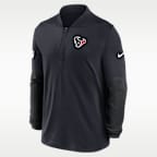 Playera Nike Dri-FIT de la NFL de medio cierre para hombre Houston Texans Feel the Pressure