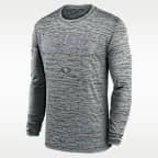 San Francisco 49ers Sideline Team Issue Velocity Men's Nike Dri-FIT NFL Long-Sleeve T-Shirt