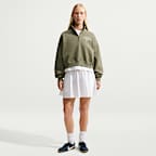 Haut court oversize à 1/4 de zip Nike Studio Fleece Medium Weight pour femme