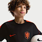 Haut de foot à manches courtes Nike Dri-FIT Pays-Bas Strike pour ado