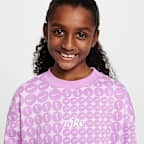 Sudadera de cuello redondo oversized para niña talla grande Nike Sportswear Club Fleece