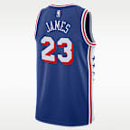 LeBron James Philadelphia 76ers Icon Edition Men's Nike Dri-FIT NBA Swingman Jersey