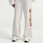 Pants de tiro medio y pierna amplia para mujer Nike Studio Fleece Medium Weight