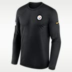 Playera de manga larga Nike Dri-FIT de la NFL para hombre Pittsburgh Steelers Legend Small Logo