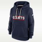Sudadera con gorro sin cierre Nike Dri-FIT de la NFL para mujer New York Giants Sideline Standard Issue Alt