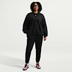 Sudadera de cuello redondo oversized para mujer (talla grande) Nike Studio Fleece Medium Weight